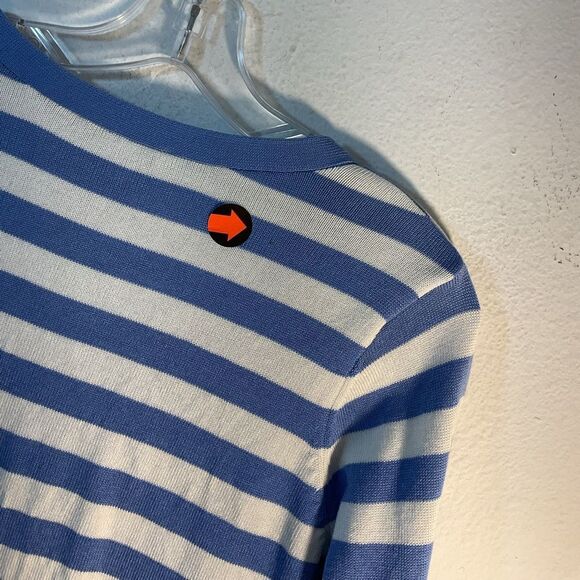 Pendleton ladies sweater cardigan small blue white nautical academia casual day - Picture 9 of 11